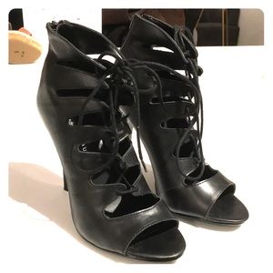 Black Lace Up Heels